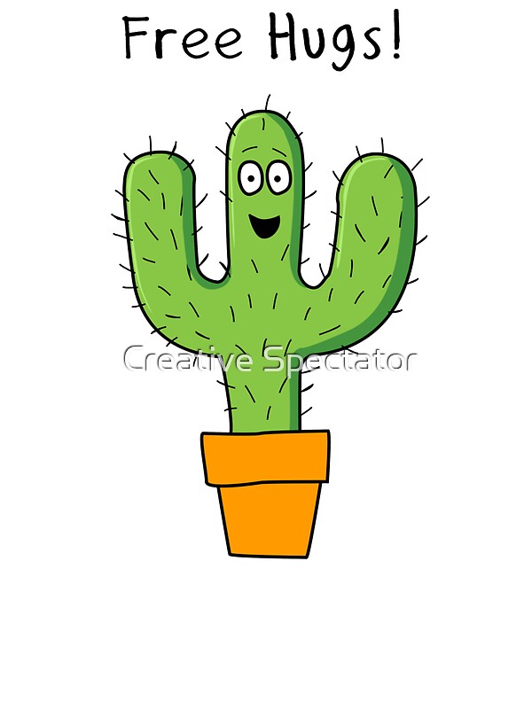 "Free Hugs Cactus " Stickers by Creative Spectator | Redbubble