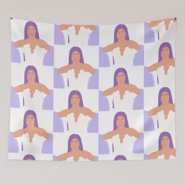 Item preview, Kylie Met Gala Purple Hair Faceless Illustration designed and sold by alainakozyart.
