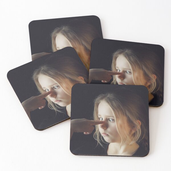 Item preview, Cute little schoolgirl emotive studio portrait, isolated on black designed and sold by Alexander Sorokopud.