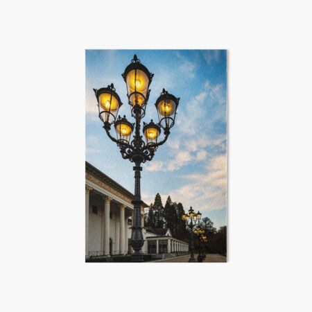 Item preview, Majestic perspective street lamp view while sunset, Baden-Baden casino place, Germany designed and sold by Alexander Sorokopud.