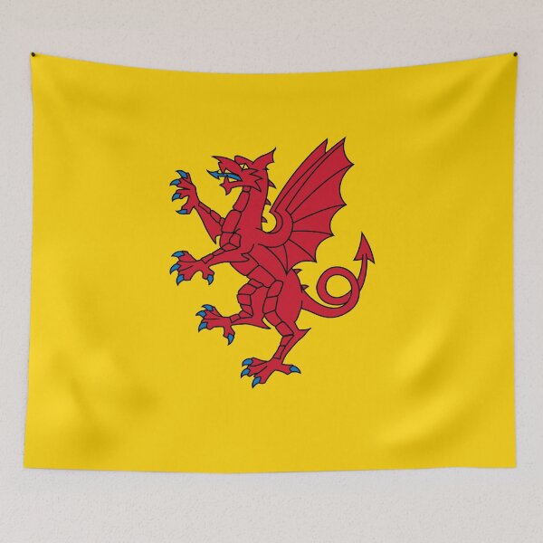 Item preview, Somerset Flag - A Dragon Rampart on a Yellow Field designed and sold by SolarCross.