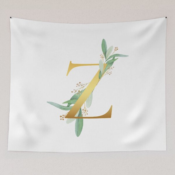 Item preview, Floral Gold Monogram Z - Letter Art designed and sold by MysticMagpie.
