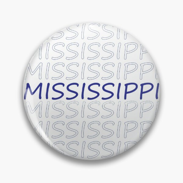Artikelvorschau, Mississippi Repeating Blue Bold Uppercase entworfen und verkauft von artbylukas.