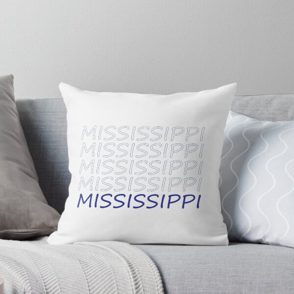 Item preview, Mississippi Repeating Blue Bold Uppercase designed and sold by artbylukas.