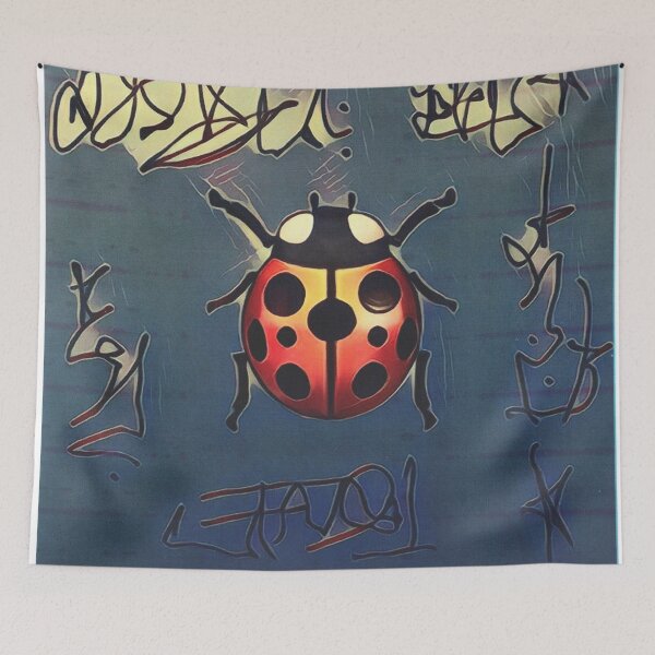 Item preview, Lady bug / Graffiti art canvas / Lady bug print designed and sold by AlyinWonderland.