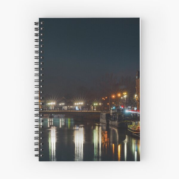 Item preview, High resolution panoramic view of Strasburg and Ill river at night, France, Europe designed and sold by Alexander Sorokopud.