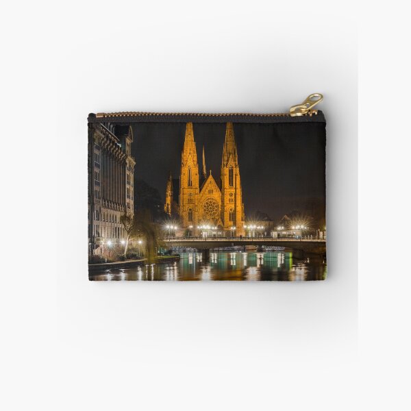 Item preview, High resolution panoramic view of Strasburg and Ill river at night, France, Europe designed and sold by Alexander Sorokopud.