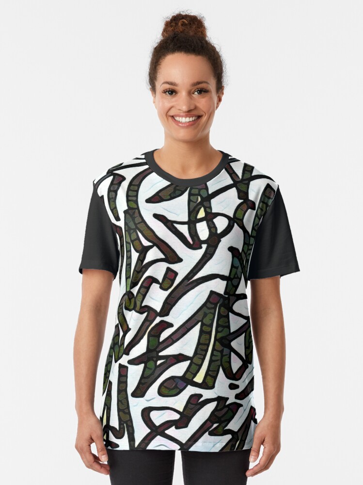 Burberry graffiti hot sale shirt womens