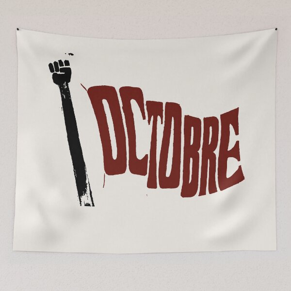 Item preview, Paris Revolt, May 68: 'OCTOBRE': The Original in Deepest Red & Black on Cream designed and sold by Day Chapman.