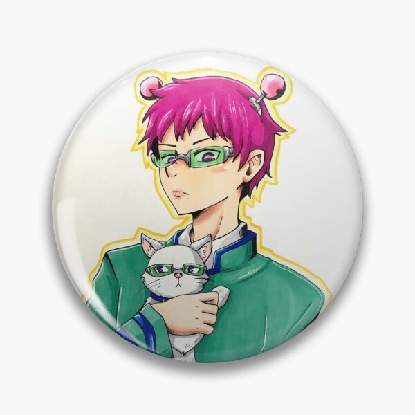 Item preview, Saiki K and Saiki Cat (The Disastrous Life of Saiki K) designed and sold by drawmykpop.