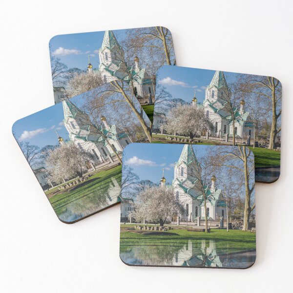 Item preview, Beautiful orthodox russian church in Strasbourg, with reflections like a mirror, sunny day designed and sold by Alexander Sorokopud.