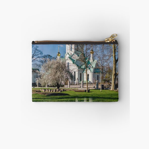 Item preview, Beautiful orthodox russian church in Strasbourg, with reflections like a mirror, sunny day designed and sold by Alexander Sorokopud.