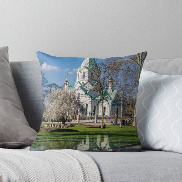Item preview, Beautiful orthodox russian church in Strasbourg, with reflections like a mirror, sunny day designed and sold by Alexander Sorokopud.