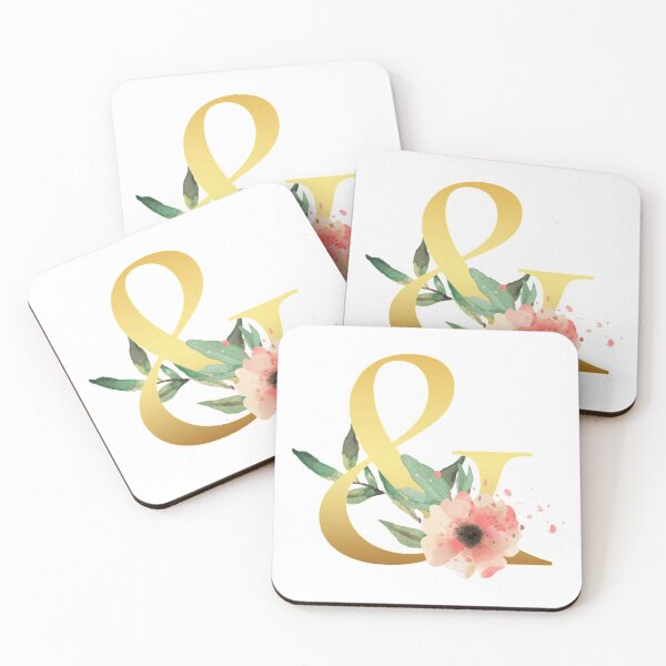 Item preview, Floral Gold Monogram & Letter Art Ampersand designed and sold by MysticMagpie.