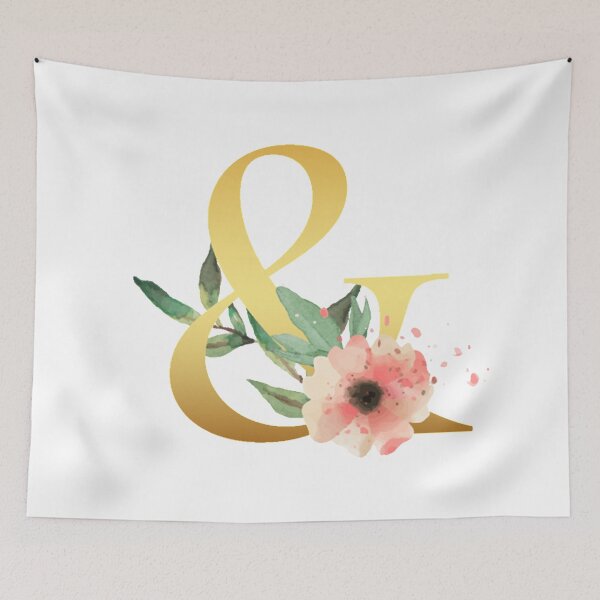 Item preview, Floral Gold Monogram & Letter Art Ampersand designed and sold by MysticMagpie.