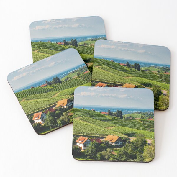 Item preview, Colorful landscape view of little village Kappelrodeck in Black Forest mountains. Beautiful church and medieval castle designed and sold by Alexander Sorokopud.