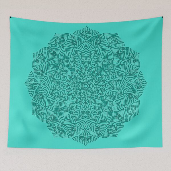 Item preview, Turquoise Bohemian Mandala designed and sold by tomekp14.
