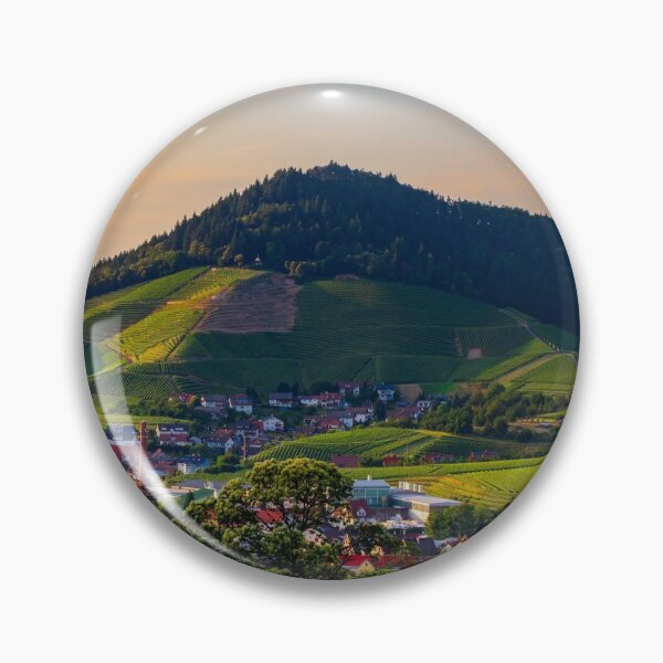 Item preview, Colorful landscape view of little village Kappelrodeck in Black Forest mountains. Beautiful church and medieval castle designed and sold by Alexander Sorokopud.