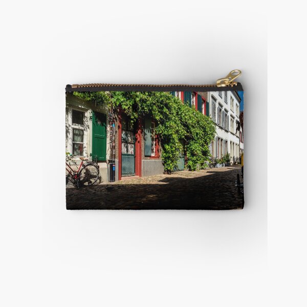 Item preview, Calm narrow street, sunny summer day, cozy old downtown, Basel, Swiss designed and sold by Alexander Sorokopud.