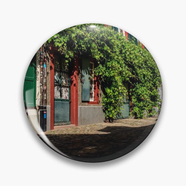Item preview, Calm narrow street, sunny summer day, cozy old downtown, Basel, Swiss designed and sold by Alexander Sorokopud.