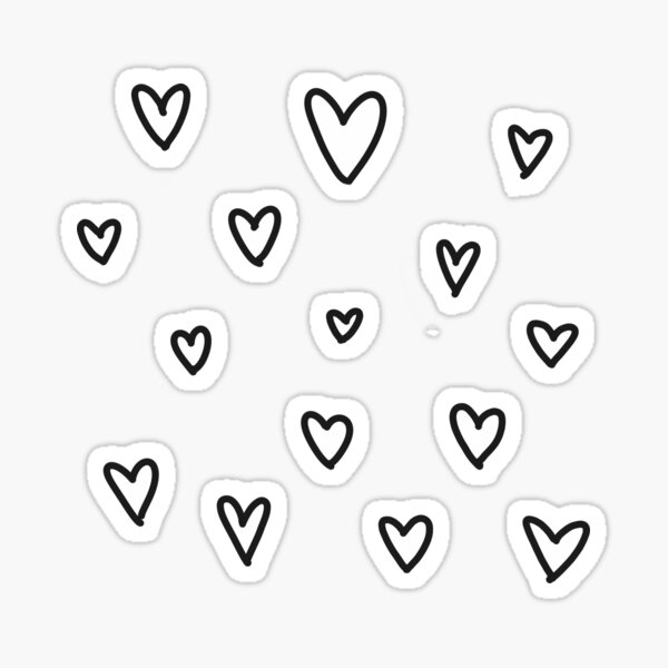 Mini Embossed Sticker Sheet - Doodle Heart Bubble