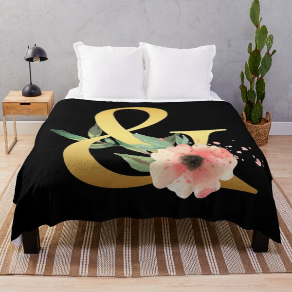 Item preview, Floral Gold Monogram & Letter Art Ampersand Black designed and sold by MysticMagpie.