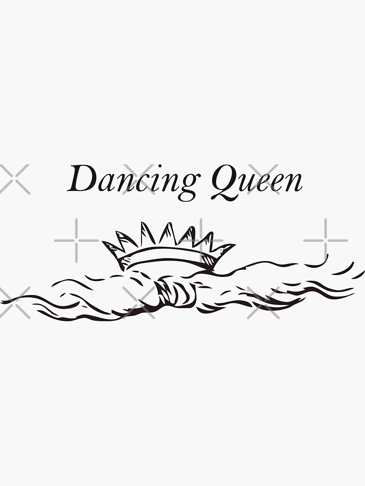 Dancing Queen Crown Sticker - Dancing Queen Crown Queen - Discover