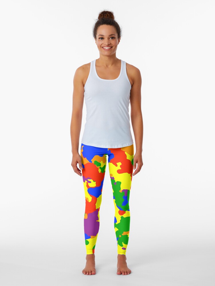 Rainbow Camo Camouflage  Leggings for Sale by ColorFlowArt