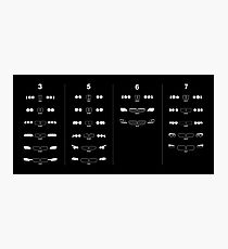 3, 5, 6, and 7 Generations Headlights and kidney grills Photographic Print