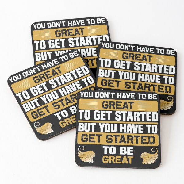 Item preview, Be Great Get Started Motivation Saying Wings designed and sold by OmmeDesigns.