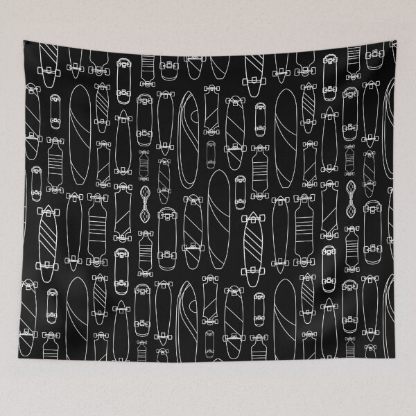 Item preview, Rows of Skateboards Black and White designed and sold by graphicmeyou.