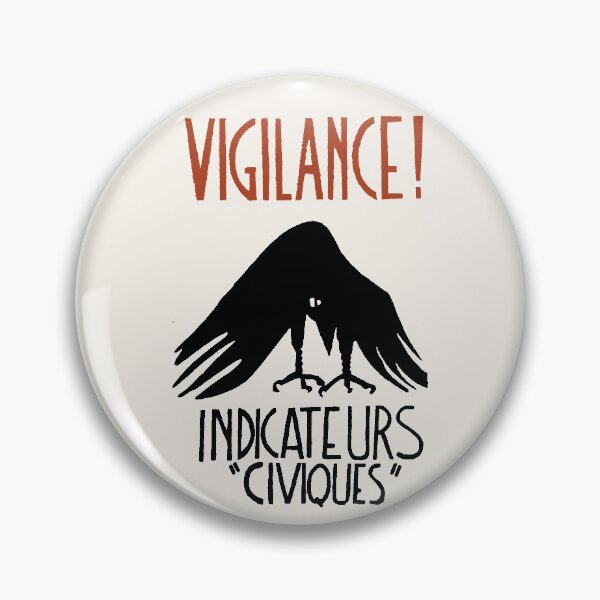 Item preview, Paris Revolt, May 68: 'VIGILANCE! INDICATEURS CIVIQUES': The Original in Burnt Orange & Black on Cream designed and sold by Day Chapman.