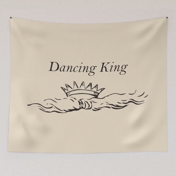 Item preview, Dancing King Design with an Antique Black and White Crown Image designed and sold by Vintage-TM.