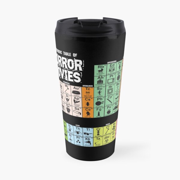 Periodic Table of Horror Movies Travel Mug