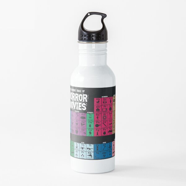 Periodic Table of Horror Movies Water Bottle