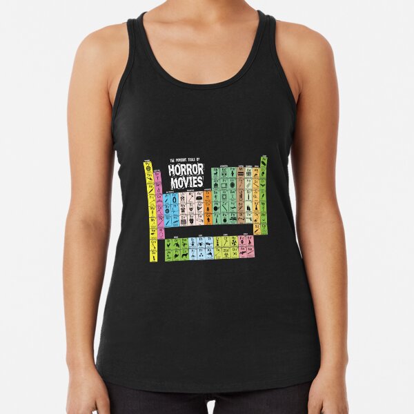 Periodic Table of Horror Movies Racerback Tank Top