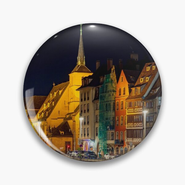 Item preview, Colorful night street view of Styrasbourg. Highlighted buildings. Comfortable place. France designed and sold by Alexander Sorokopud.