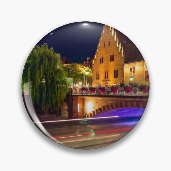 Item preview, Colorful night street view of Styrasbourg. Highlighted buildings. Comfortable place. France designed and sold by Alexander Sorokopud.