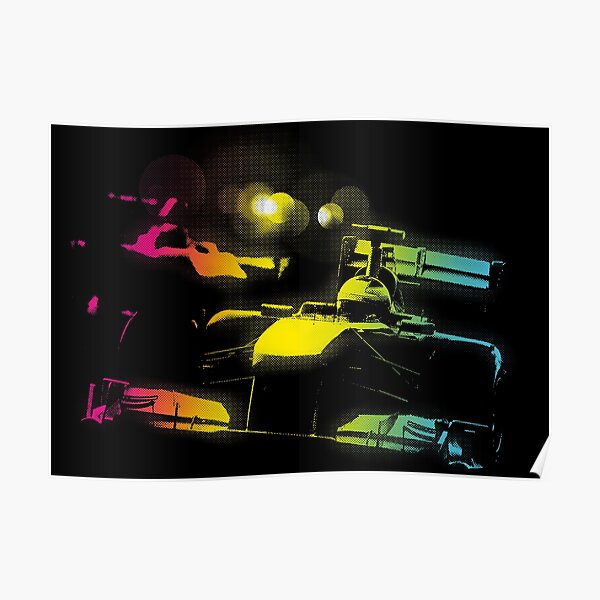 In the Heat of Battle Race Cars Poster