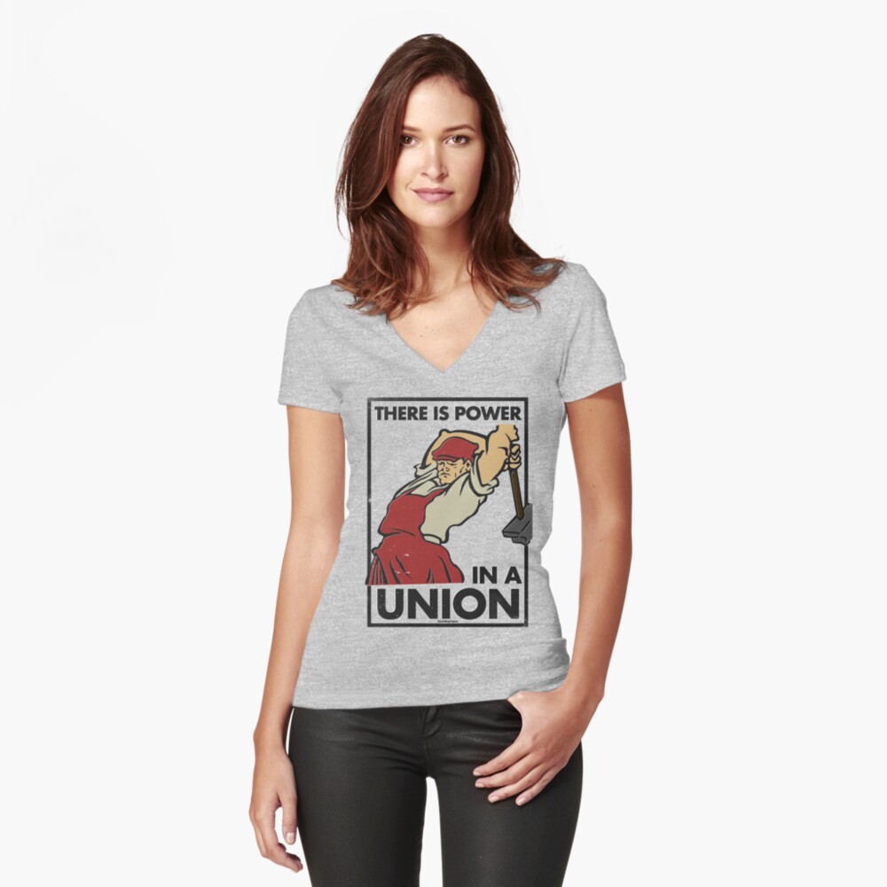 Item preview, Fitted V-Neck T-Shirt designed and sold by kounterpropos.