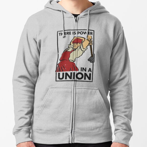 Hay poder en una unión (recreación vectorial) Sudadera con capucha y cremallera