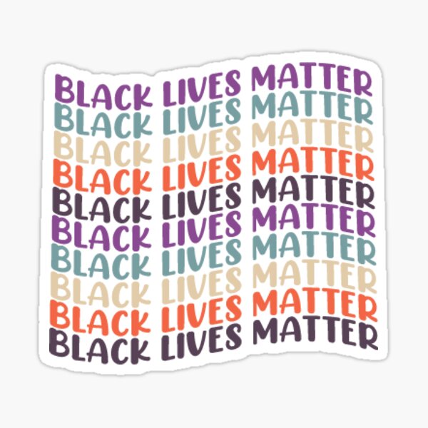 Black Lives Matter Colorful Banner Sticker