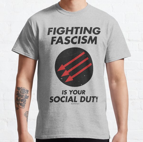 Vista previa del artículo con la obra «Luchar contra el fascismo es vuestro deber social», diseñado y vendido por Kounter Propos.