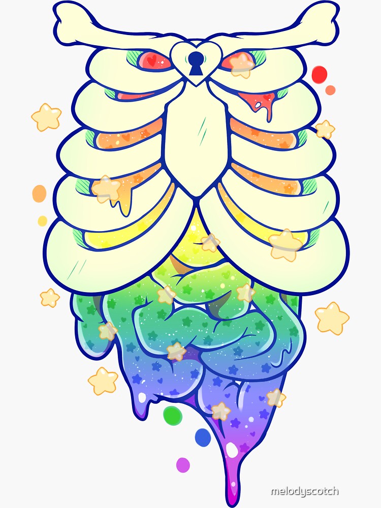 "Rainbow Candy Gore" Sticker for Sale by melodyscotch Redbubble