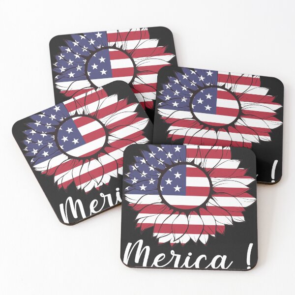 Item preview, Merica Sunflower USA flag designed and sold by zedesignn.