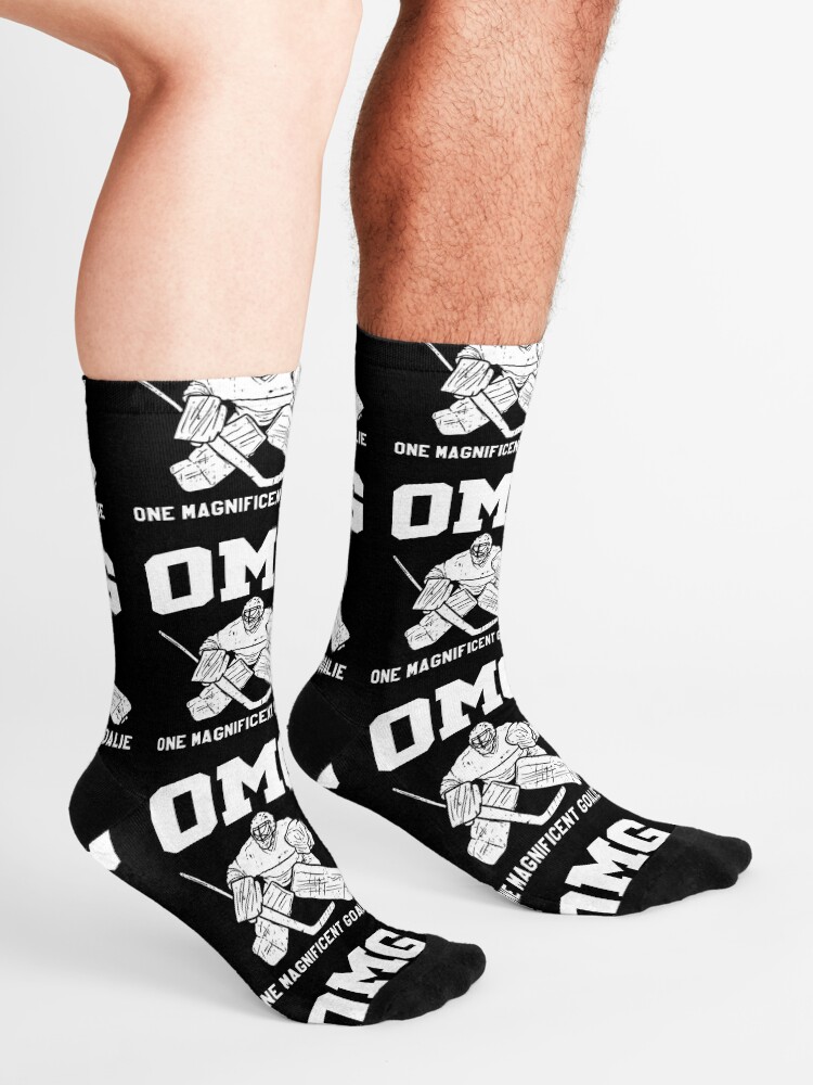 "Ice Hockey Goalkeeper Goalie Hockey Keeper Gift" Socks by Rueb Redbubble