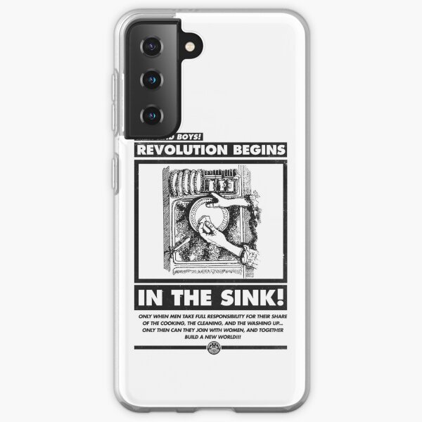 Hombres y niños: ¡la revolución comienza en el fregadero! (IWW Vector Recreation, procede a IWW) Funda blanda para Samsung Galaxy