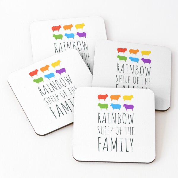 Item preview, LGTB - FUNNY - RAINBOW SHEEP OF THE FAMILY - MINIMALIST  designed and sold by Tropical Blood.