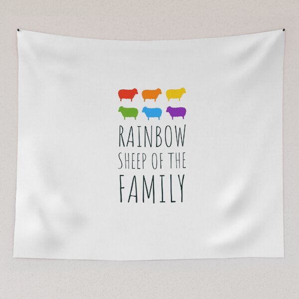 Item preview, LGTB - FUNNY - RAINBOW SHEEP OF THE FAMILY - MINIMALIST  designed and sold by Tropical Blood.