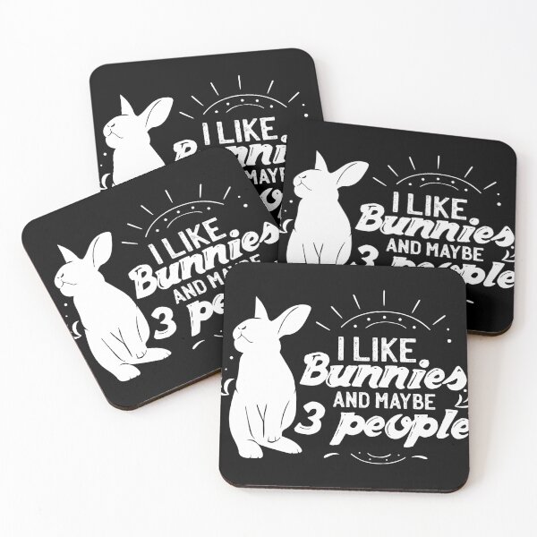 Item preview, I Like Bunnies And 3 People Funny Introvert Gift Idea design designed and sold by Lisbob.